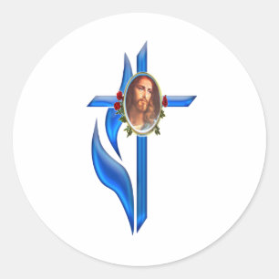 John 3:16 classic round sticker