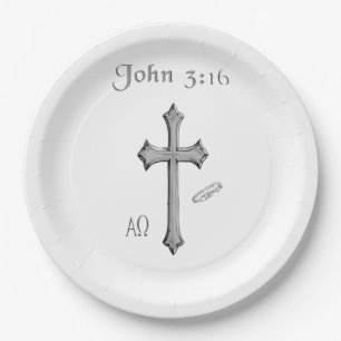 John 3:16 clothing paper plate