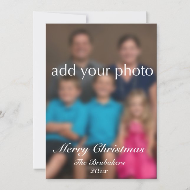 John 3:16 Elegant Modern Greenery Photo Christmas Holiday Card (Front)