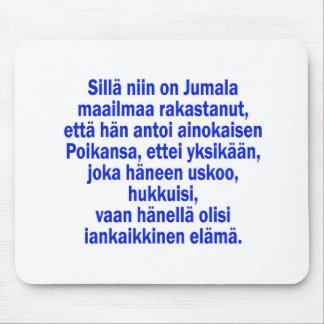 John 3:16 Finnish Mouse Pad