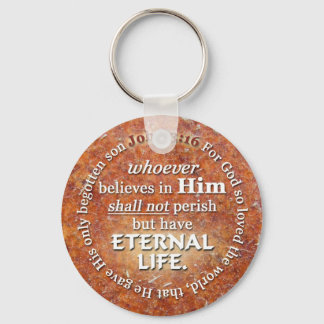 John 3:16 For God So Loved The World Bible Verse Keychain