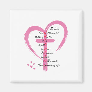 John 3_16 For God So Loved The World Valentines Ch Magnet