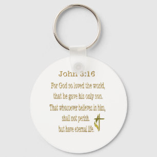 John 3:16 Gifts Keychain