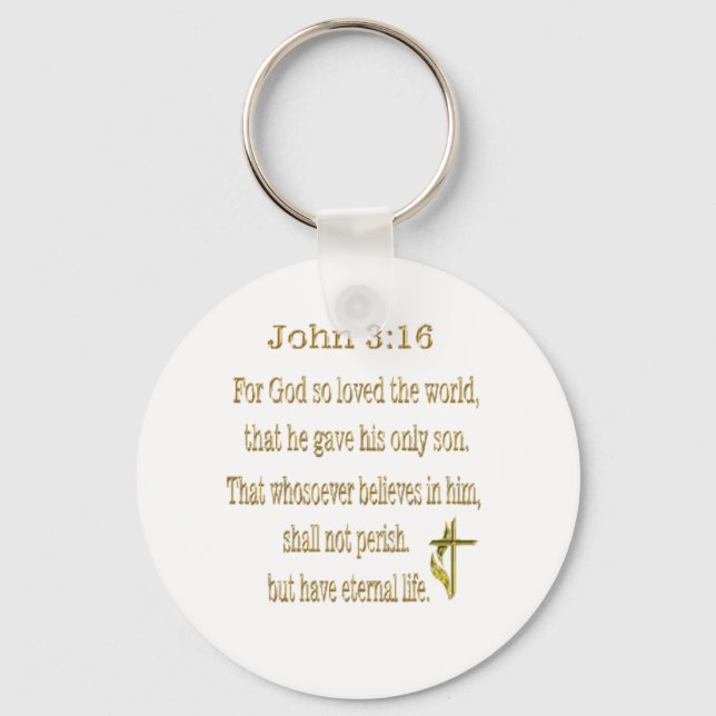 John 3:16 Gifts Keychain (Front)
