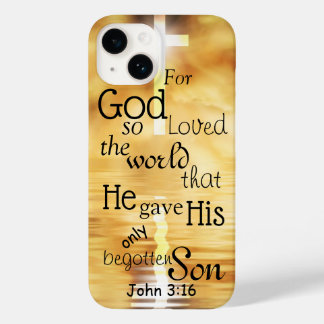 John 3 16 God Loved the World Bible Verse  Case-Mate iPhone 14 Case