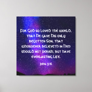 John 3:16 impression de toile
