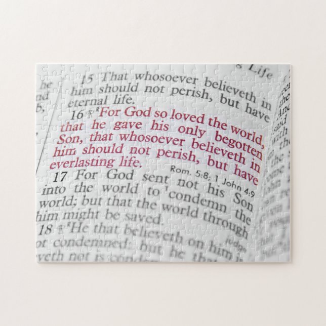 John 3:16 jigsaw puzzle (Horizontal)