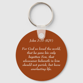 John 3:16 (KJV)For God so loved the world, that... Keychain