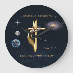 John 3:16     large clock