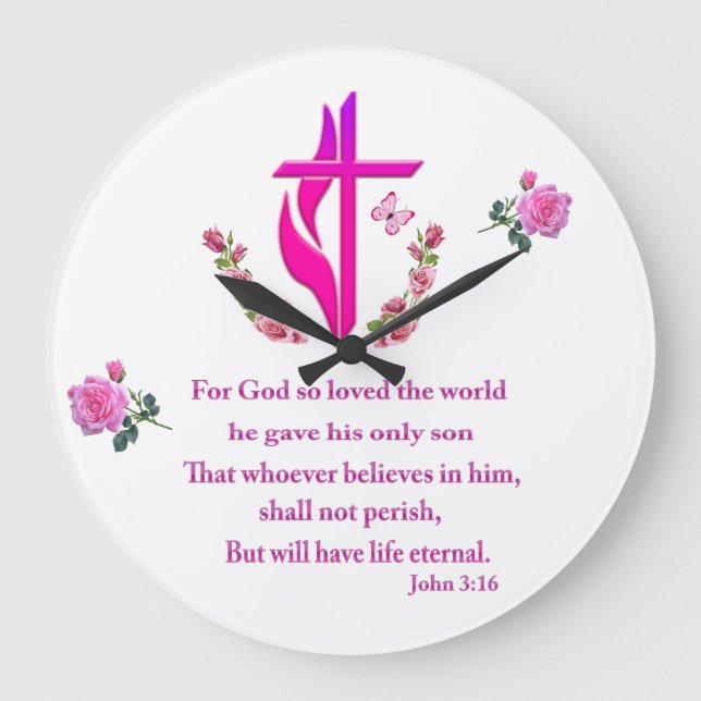 John 3:16 large clock (Front)