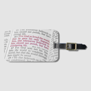 John 3:16 luggage tag