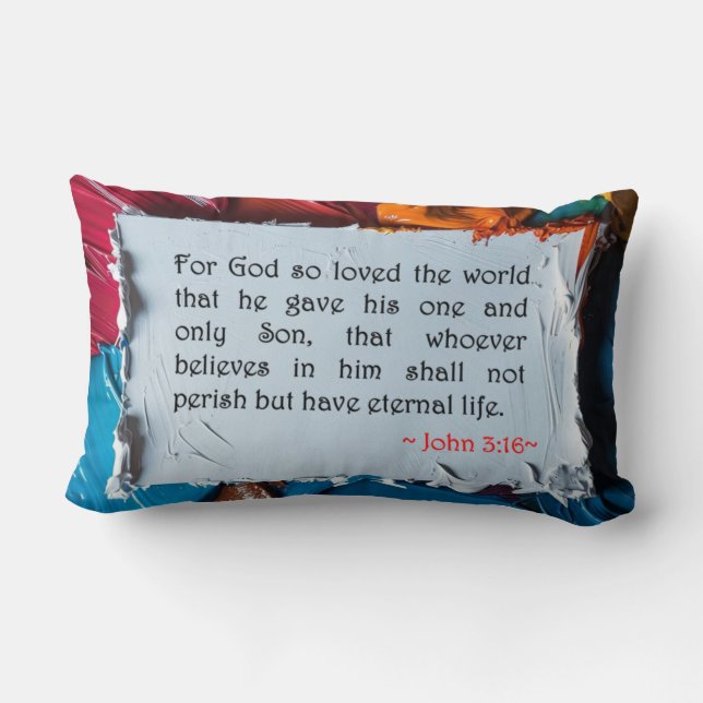John 3:16   lumbar pillow (Back)