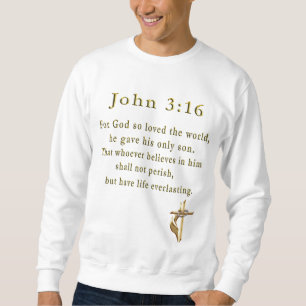 John 3:16 mens christian clothing sweatshirt