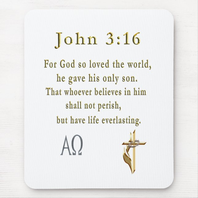 John 3:16 mouse pad (Front)