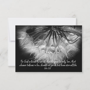 John 3:16 Note d'encouragement Nature Carte Floral