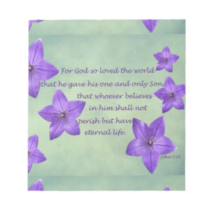 John 3:16 notepad