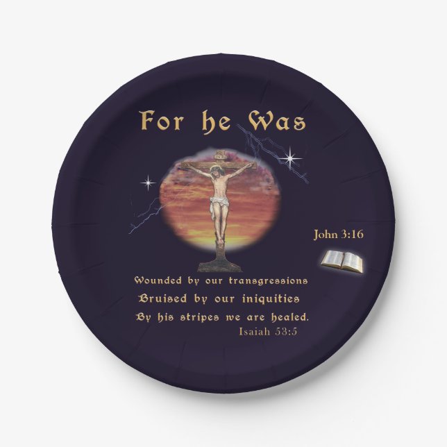 John 3:16 paper plate (Front)