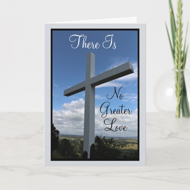 John 3:16 Pas plus grand amour Carte Pâques (Devant)