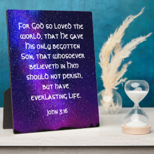 John 3:16  plaque