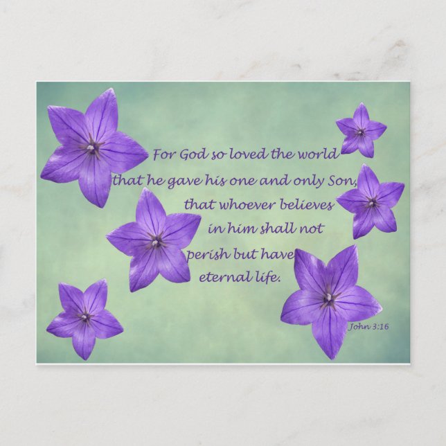 John 3:16 postcard (Front)