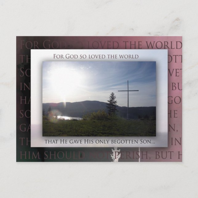 John 3:16 postcard (Front)