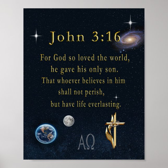 John 3:16 poster (Front)