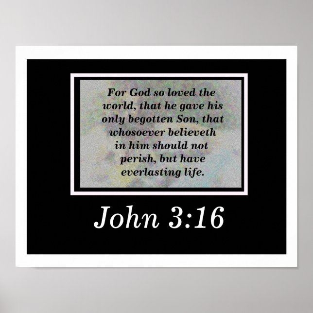 John 3:16 poster (Front)