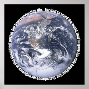 John 3:16 Poster de la Terre