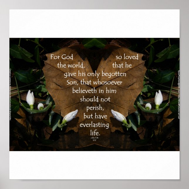 John 3:16 Poster du portefeuille de base du roi Ja (Devant)