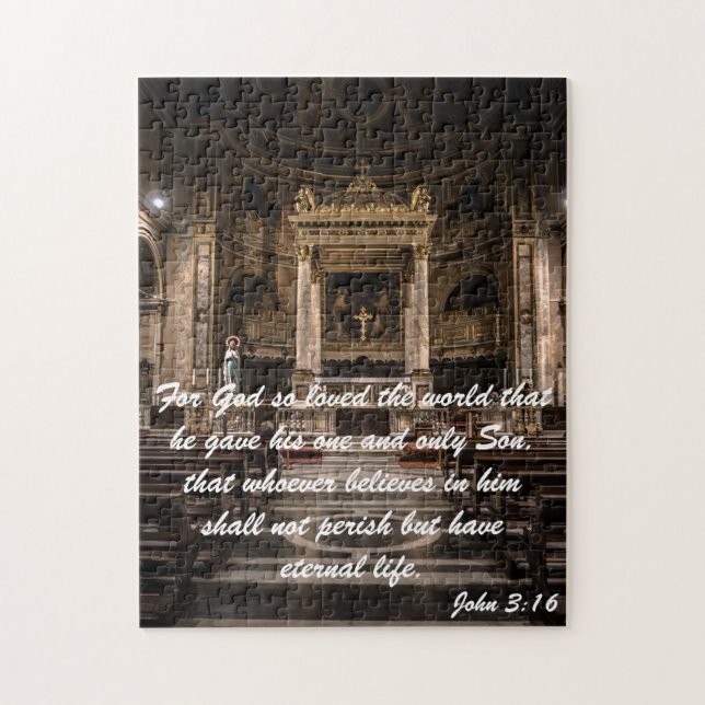 John 3:16 quote. jigsaw puzzle (Vertical)