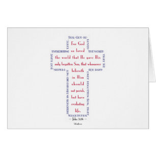 John 3:16 Red, White and Blue Cross