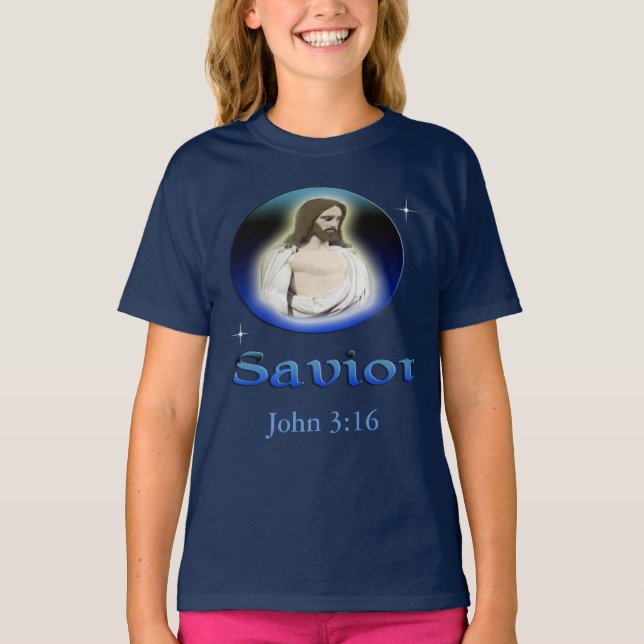 John 3:16 Saviour T-Shirt (Front)