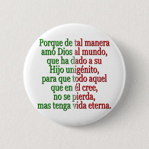 John 3:16 Spanish 2 Inch Round Button