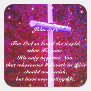 John 3:16 Sticker de luciole de la Croix-chrétienn