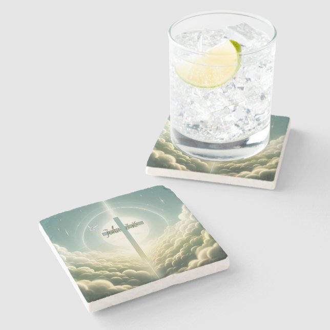 John 3:16 stone coaster (Side)