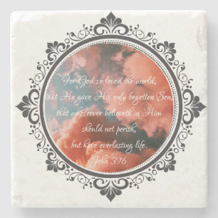 John 3:16 Stone Coaster