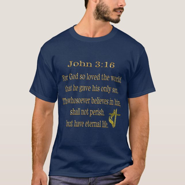 John 3:16 T-shirt chrétien (Devant)