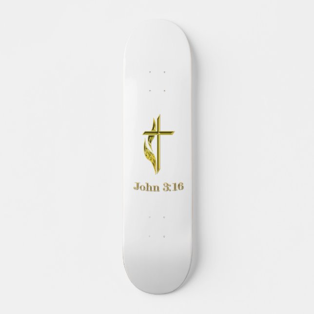 John 3:16 t-shirts and more skateboard (Front)