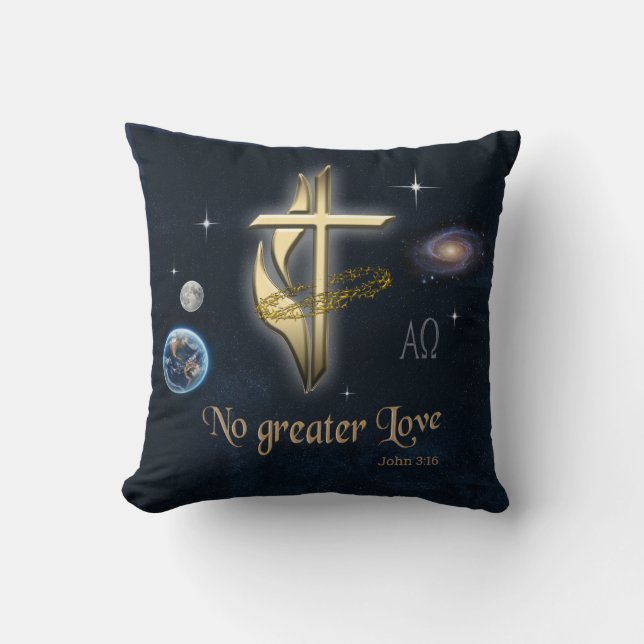 John 3:16 throw pillow (Front)
