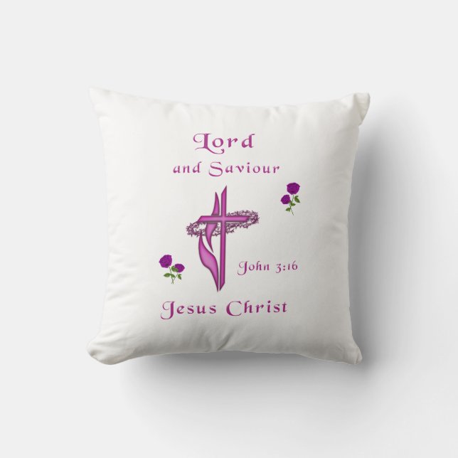 John 3:16 throw pillow (Front)