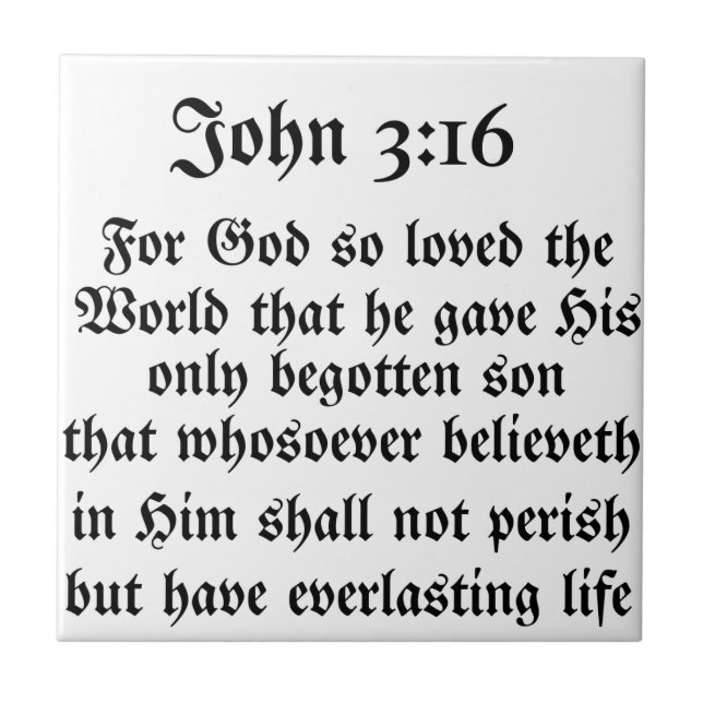 John 3:16 tile (Front)