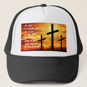 JOHN 3:16 TRENDY BIBLE VERSE CHRISTIAN GIFT TRUCKER HAT