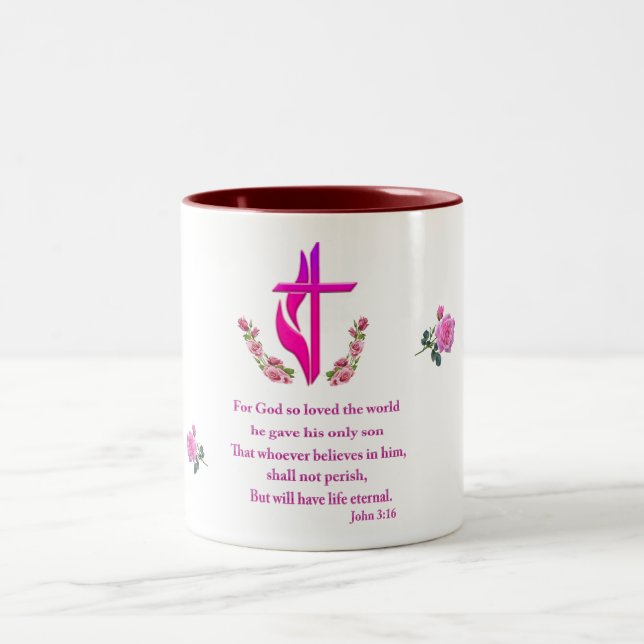 John 3:16 Two-Tone coffee mug (Center)