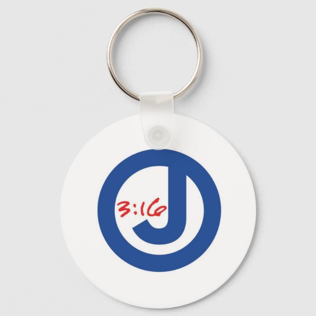 John 3:16 (Unique Logo) Keychain (Front)