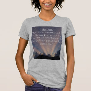 John 3:16 Verset de la Bible T-shirt pour femmes
