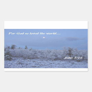 John 3:16 Winter Morning Sticker