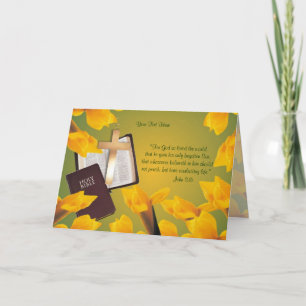 John 3:16 - Wishes for Blessed & Wonderful Easter Holiday Card
