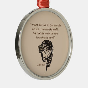 John 3:17 metal ornament
