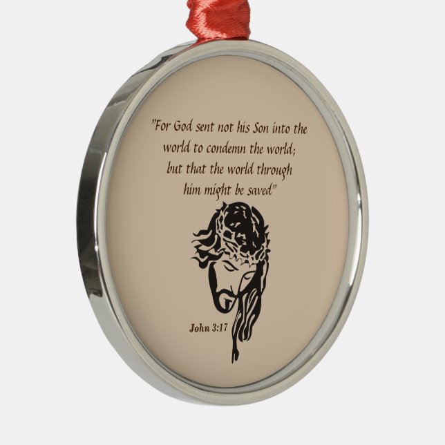 John 3:17 metal ornament (Right)