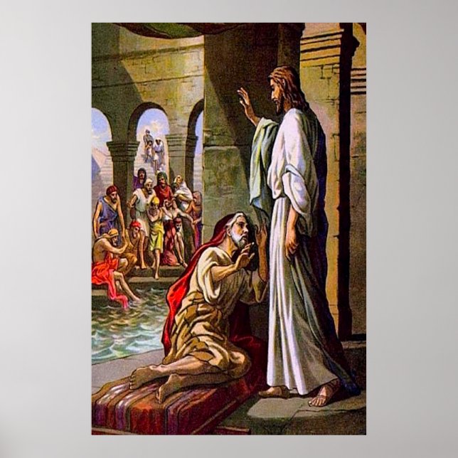 John 5:1-15 Take Up Your Mat and Walk Poster (Front)